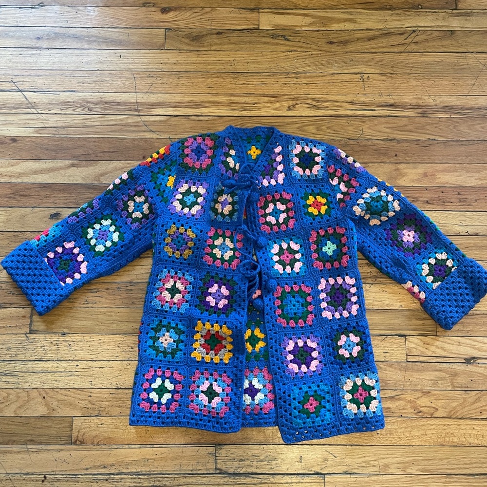 Granny square crochet cardigan